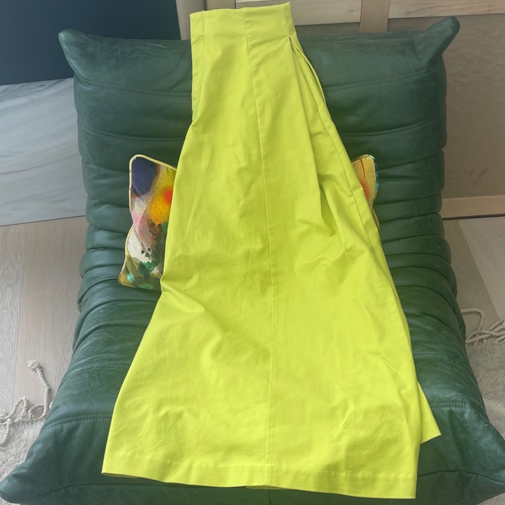 Maeve A lime lime palazzo pants
